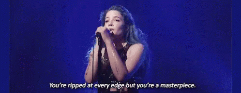 You'Re Ripped At Every Edge But You'Re A Masterpiece GIF - Halsey Ripped Masterpiece GIFs