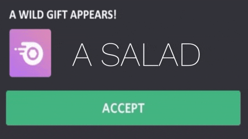 a green button that says accept on it