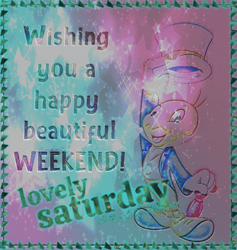 a greeting card that says wishing you a happy beautiful weekend