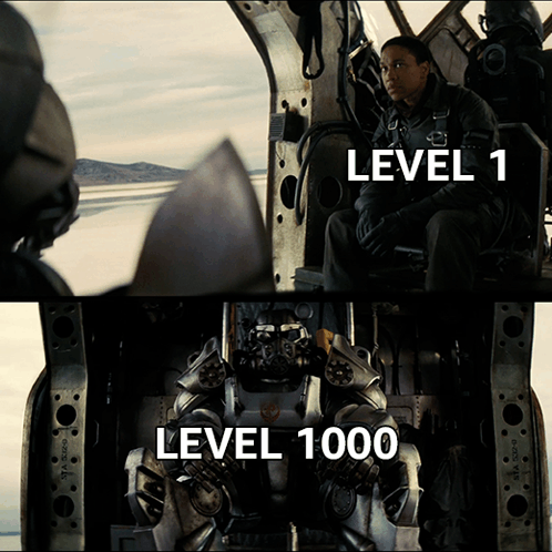 Level 1 Vs Level 1000 Maximus GIF - Level 1 Vs Level 1000 Maximus Fallout GIFs