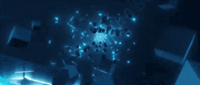 a dark blue background with a lot of dots