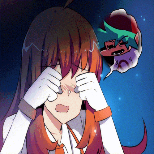 a cartoon of a girl crying next to a cartoon of a boy