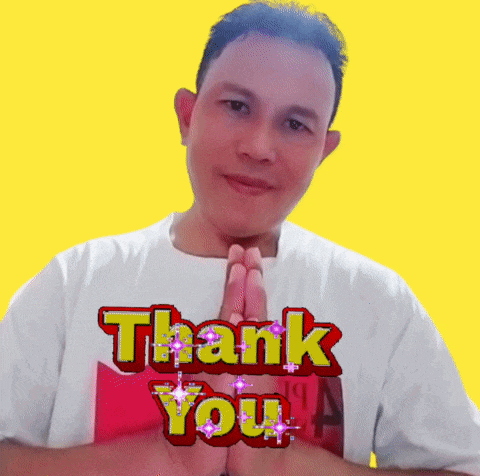 a man says thank you with his hands folded in front of him