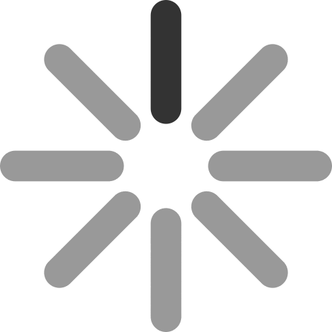 a loading icon with a black circle in the center