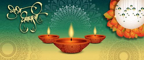a greeting card with three lit candles and a flower