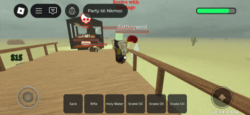 a screenshot of a video game with a person named datboywest