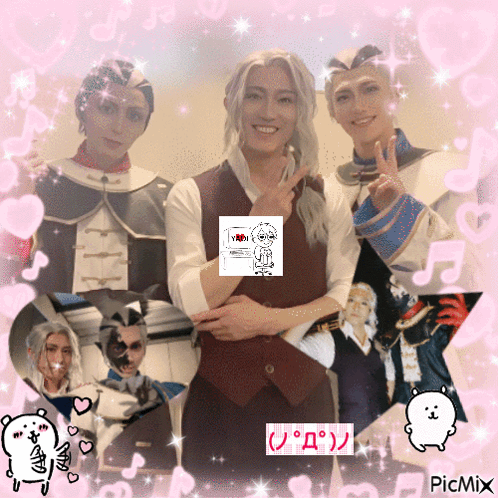 a picture of a group of people with a sticker that says " i love you "