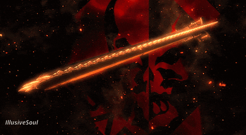 an illustration of a sword with illusive soul written on the bottom right