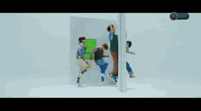 a group of people standing next to each other on a white background .