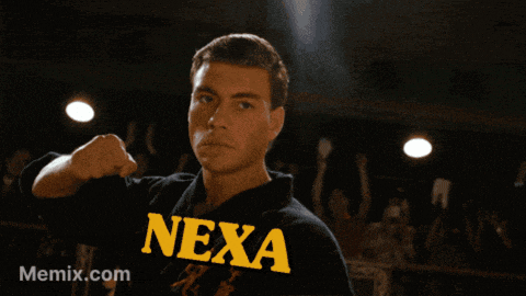 a shirtless man is being punched by nexa kas