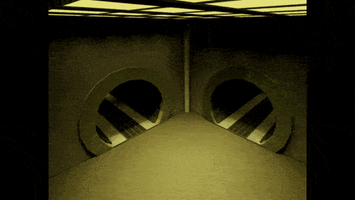 a dark room with a few circles in it