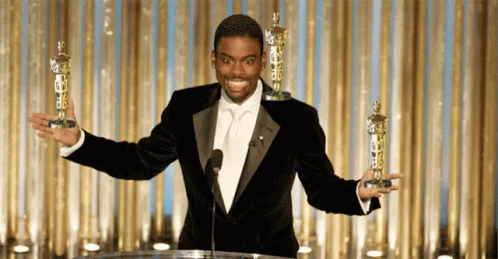 Chris Rock Academy Awards GIF - Chrisrock Oscars Trophy GIFs