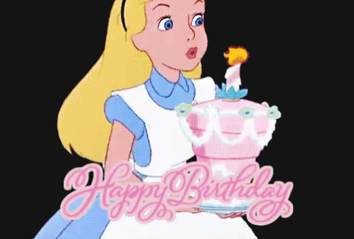 Alice Happy Birthday GIF - Alice Happy Birthday Blow Candle GIFs