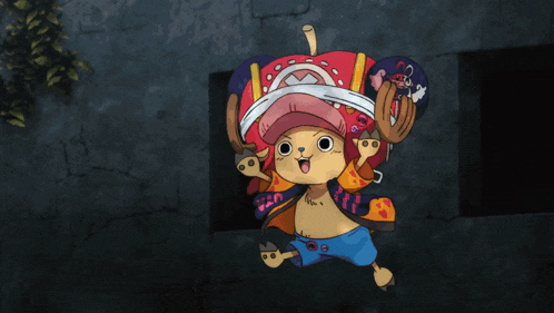 a yellow and orange cartoon character with a white belt around his waist is flying in the air