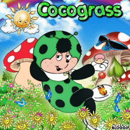 a cartoon of a ladybug holding a plate with a butterfly on it
