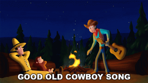 Good Old Cowboy Song Curious George GIF - Good Old Cowboy Song Curious George Curious George Go West Go Wild GIFs