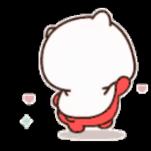 a cartoon chicken with a red heart in its mouth .