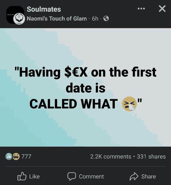 a facebook post that says soulmates naomi 's touch of glam