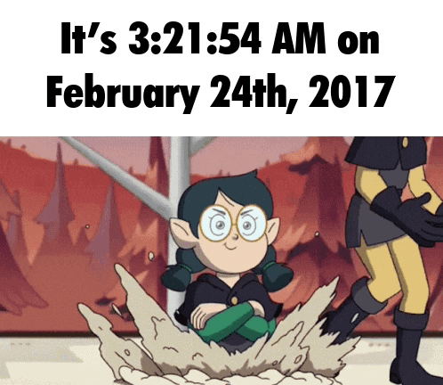 a cartoon of a girl sitting in a pile of dirt with the date february 24th 2017