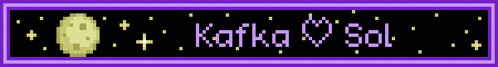 a purple and black banner with the words kafka sol