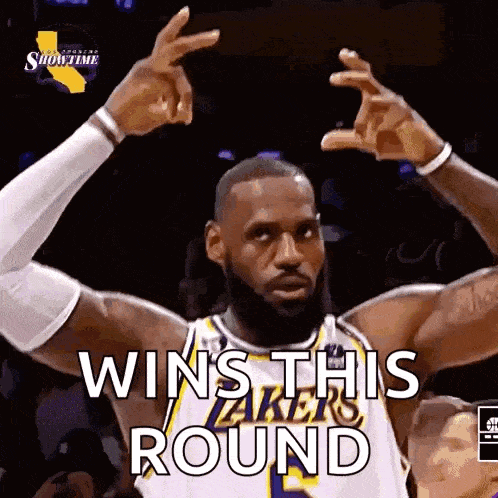 a basketball player is making a victory sign with his hands .