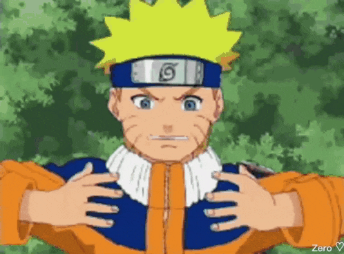a cartoon character with a yellow hair and a headband with the number 6 on it .