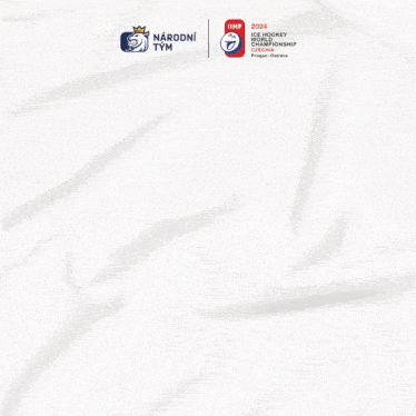 a poster for the ice hockey world championship shows a man in a red white and blue jersey