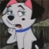 a dalmatian dog wearing a pink bow on its head