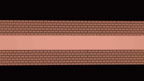 a cartoon drawing of a man looking out of a doorway in a brick wall