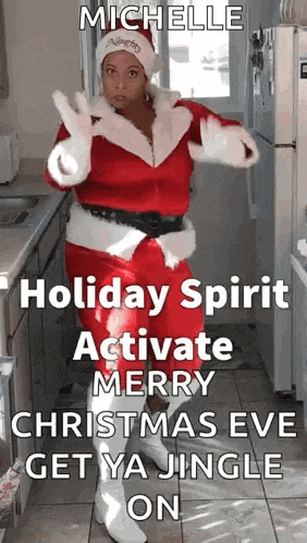 michelle holiday spirit activate merry christmas eve get ya jingle on .