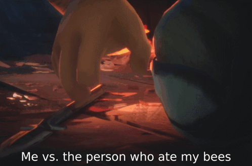 Me Vs The Person Who Ate My Bees Eating Bees GIF - Me Vs The Person Who Ate My Bees Eating Bees Podo Helmer GIFs