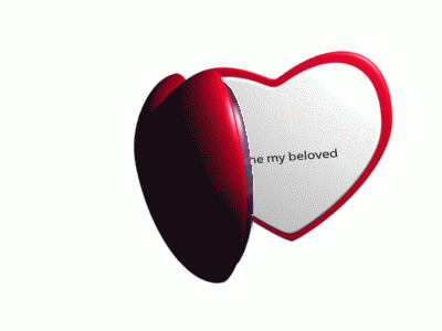 a heart shaped mirror says blythe my beloved