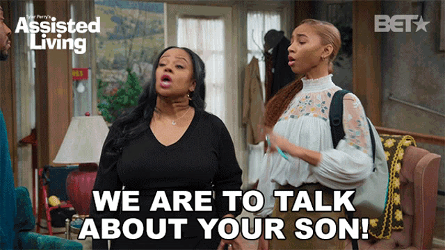 We Are To Talk About Your Son Leah GIF - We Are To Talk About Your Son Leah Sandra GIFs