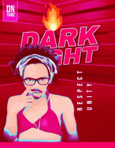 a poster that says dark light with a woman in a bikini