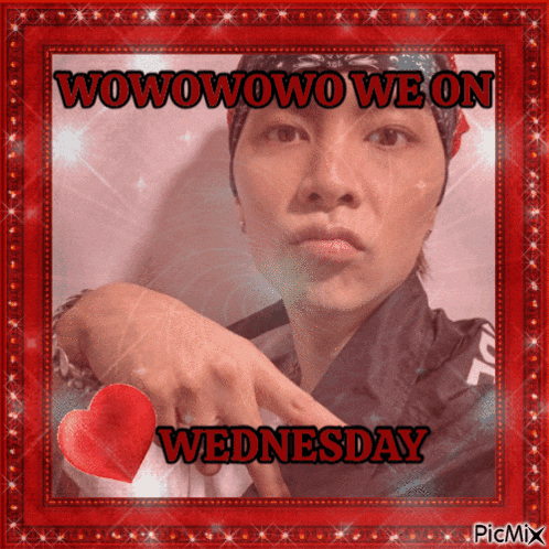 a picture of a man with the words wowowowo we on wednesday written on it