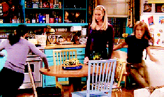 Table Tag GIF - Friends Chase Rachel GIFs