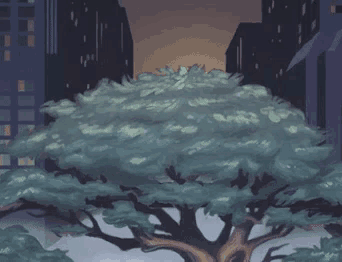 a drawing of a tree with a mouse arrow pointing to it