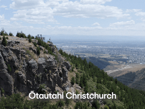 a view of otautahi christchurch with a city in the distance