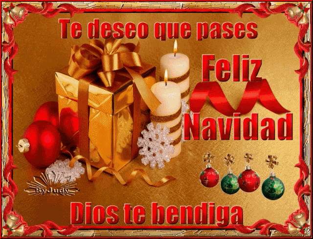 a christmas card that says te deseo que pases feliz navidad on it