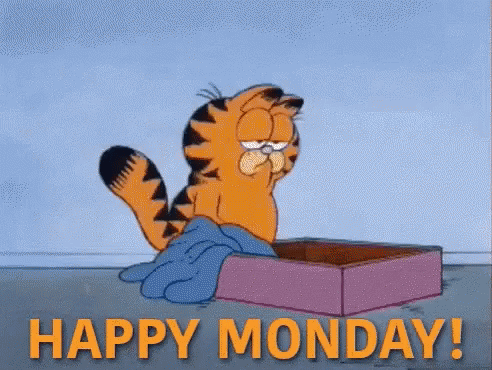 Happy Monday Garfield GIF - Happy Monday Garfield Lazy GIFs