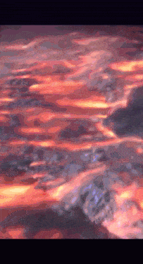 a computer generated image of a sunset over a lake