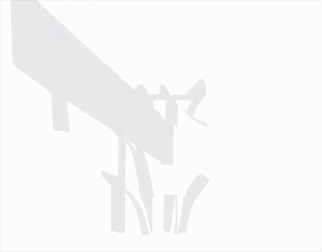 a drawing of a chair with a white cross on the back