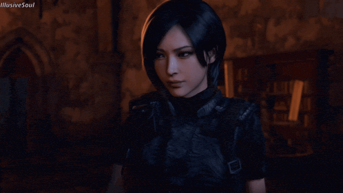 a woman in a video game with the words illusive soul on the bottom right