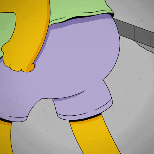 a cartoon character is wearing a pair of shorts that say buy andy on blast