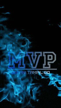 the word mvp is on a dark background