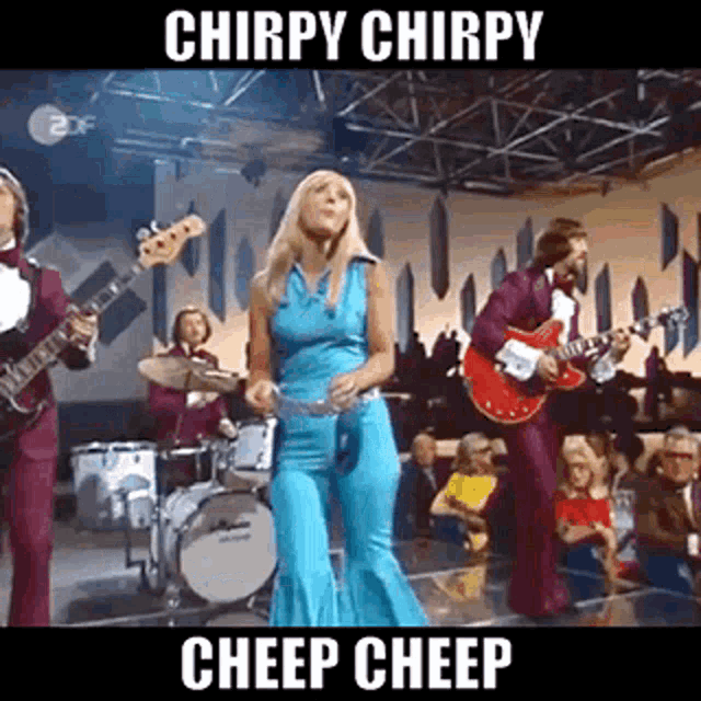 Chirpy Chirpy Cheep Cheep Middle Of The Road GIF - Chirpy Chirpy Cheep Cheep Middle Of The Road 70s Music GIFs