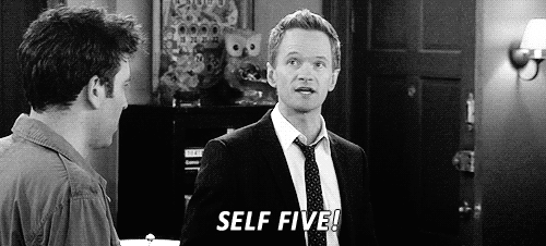 Self Five! GIF - How Met Your GIFs