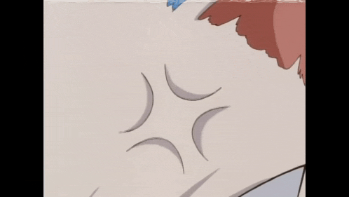 a close up of an anime character 's eye with a red pupil