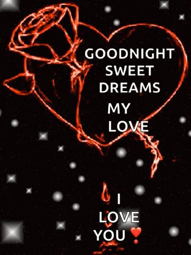 Hearts Goodnight GIF