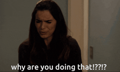 a woman says why are you doing that !